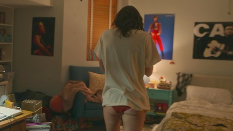 Sexiest Melissa Benoist Scene in The Girls on the Bus. Underwear, bedroom, big shirt. 999037