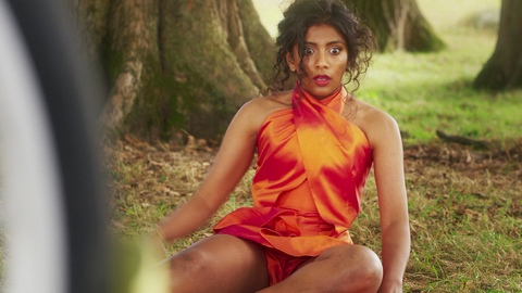 Hottest Charithra Chandran Scene in How to Date Billy Walsh. Sexy, dress, on floor. 999098