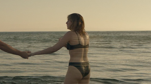 Sexiest Lucy Boynton Scene in The Greatest Hits. Bikini, SFW, beach. 999439