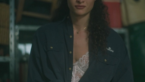 Sexiest Mina Serrano Scene in Cris Miró (She). Underwear, bra, cleavage. 1002211