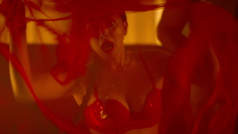 Hottest Shweta Basu Prasad Scene in Tribhuvan Mishra CA Topper. Underwear, cleavage, red fabric. 1002476
