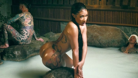 Megan Thee Stallion in Mamushi (2024) Butt Sexy Back Tattoo Bath House 1003366