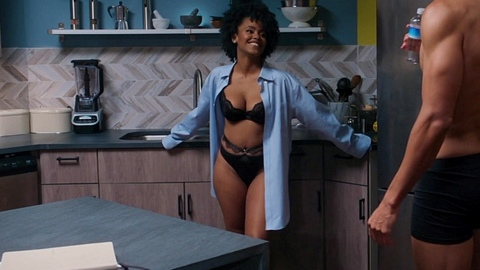 Bruh's Sexiest Scenes with Cereyna Jade Bougouneau. Underwear, black bra, black panties. 1003380