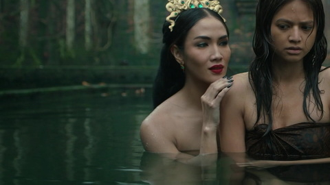 Sexiest Aulia Sarah Scene in Dancing Village: The Curse Begins. Sexy, covered, in water. 1003669