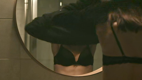 Hottest Katarzyna Wajda Scene in The Thaw. Underwear, bathroom, black bra. 1004162
