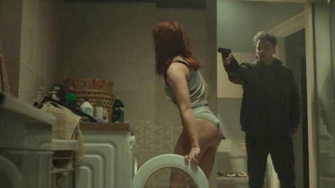 Sexiest Katarzyna Wajda Scene in The Thaw. Underwear, cheek peek, grey panties. 1015015