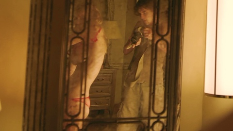 Sexiest Leila George Scene in Disclaimer. Sexy, Underwear, bra and panties, mirror. 1006207