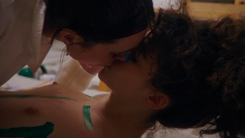 Nina Bloomgarden Naked as Chloe. Breasts, Lesbian, 2 women, curly hair. 1005489