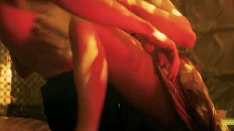 Sexiest Sarah-Sofie Boussnina Scene in Dune: Prophecy. Sexy, leg up, straddling man. 1006351