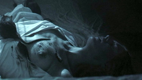 Emma Corrin Nude as Anna Harding. Breasts, night, on floor. 1007504
