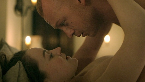 Sexiest Izzy Meikle-Small Scene in Outlander. Sexy, cleavage, in bed. 1007029