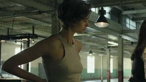 The Agency's Sexiest Scenes with Saura Lightfoot Leon. Sexy, grey tanktop, pokies. 1007046