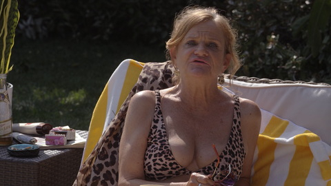 Hottest Dale Dickey Scene in Bookie. Bikini, cleavage, leopard print. 1007048