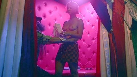 Chelsea Debo Nude as Cici. Breasts, pink hair, pink light. 1007192