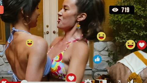 #AMFAD: All My Friends Are Dead's Sexiest Scenes with Ali Fumiko Whitney. Bikini, chest bump, emojis. 1007178
