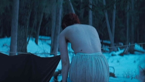 Sexiest Scenes of Lula from The Thicket. Sexy, left side boob, outdoors. 1007429