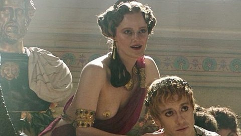 Gladiator II's Sexiest Scenes with Line Ancel. Sexy, gold nipple, gold pasties. 1007532