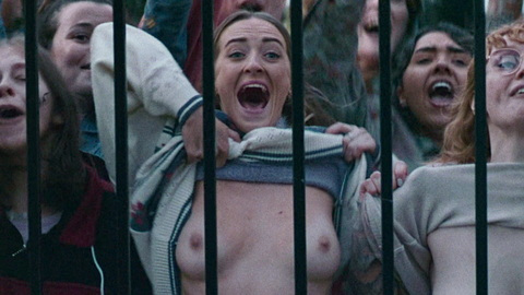 Fan - Flasher from Better Man Naked. Breasts, flashing breasts, gate. 1008269
