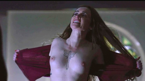 Emma Massalone Nude as Edwina. Breasts, breast tattoo, brunette. 1011584