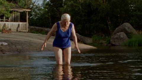 Sexiest Scenes of Grandmother from The Summer Book. Sexy, bathing suit, grey hair. 1018529
