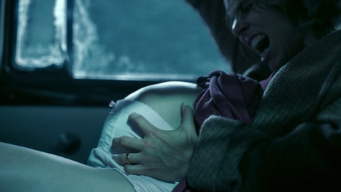 Hottest Zoë Barrett-Wood Scene in IT: Welcome to Derry. Underwear, car seat, giving birth. 1014848