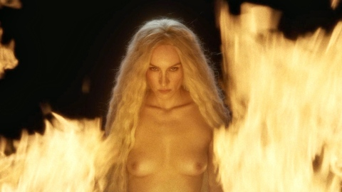 Jelena Gavrilović Nude as Godda. Breasts, blonde, fire. 1015454