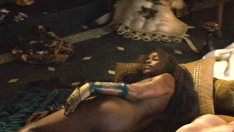 Tenika Davis Nude in Spartacus: House of Ashur. Butt, Black, curly hair. 1016836