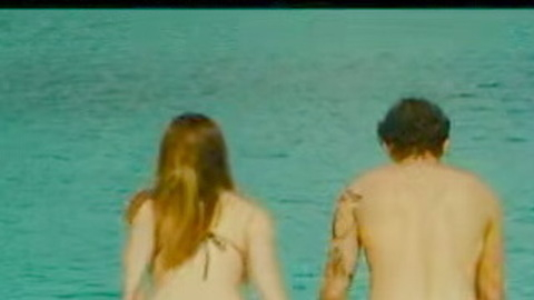 Sexiest Kaley Cuoco Scene in Vanished. Bikini, back, black bikini. 1017475