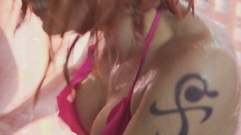 One Piece's Sexiest Scenes with Emily Rudd. Bikini, cleavage, pink bikini. 1017858
