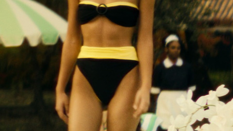 Hottest Ainhoa Larretxi Scene in Agent Zeta. Bikini, black and white bikini, outdoors. 1018136