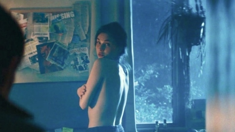 Sexiest Rainey Qualley Scene in Pig Hill. Sexy, SFW, arms covering breasts. 1019413