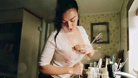 Sexiest Self Scenes. Sexy, brunette, nipples visible. 1020076