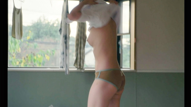 Yuumi Kawai Naked in Desert of Namibia. Breasts, Underwear, Asian, brown panties. 1021051