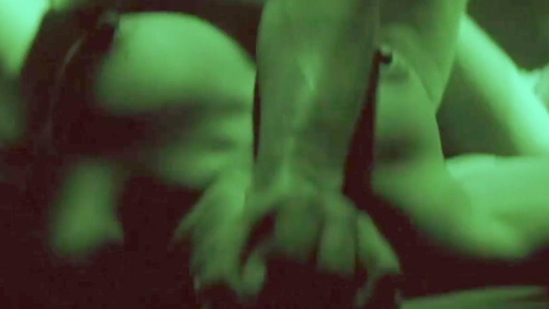 Peri Baumeister Naked in Peitruss. Breasts, green lighting, hard nipples. 1021423