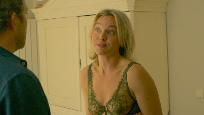 Sexiest Scenes of Karen from The Perfect Lie. Underwear, green bra, lace bra. 1021607