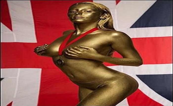 Golden Shower of Tits: Keeley Hazell and Kate Moss Nakedly Embossed
