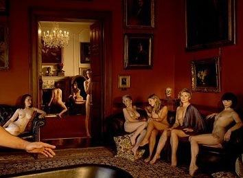 Kim Cattrall Poses Nude in a Room Full of Naked Young Hotties