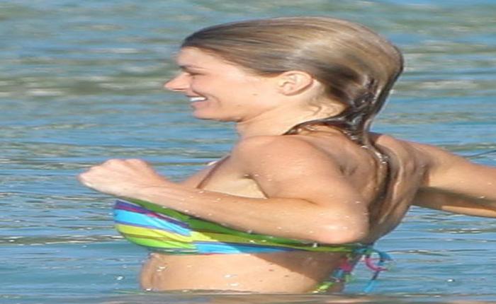 Swimsuit Model Marisa Miller Slips Nip at Photo Shoot