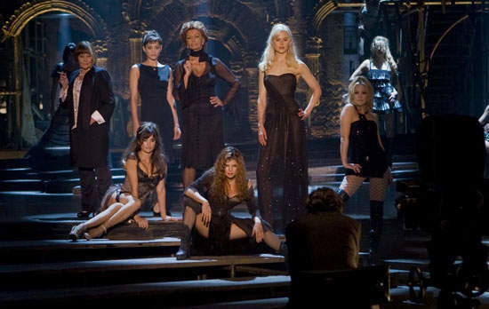 Fergie Flashes on the Set of Nine