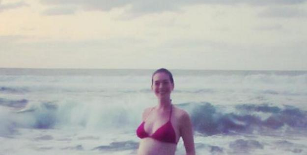 Oh Baby! A Pregnant Anne Hathaway Shows off Bump in Bikini