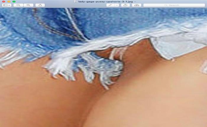 Lady Gaga Shows Major Vagina In Jean Shorts