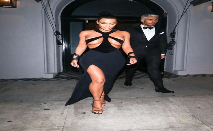 Kim Kardashian's Boobs are Out of Control in This "Dress"
