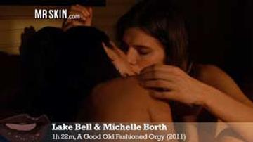 Lesbian Liplock: Lake Bell & Michelle Borth in A Good Old Fashioned Orgy (2011) Michelle Borth Lake Bell 1128
