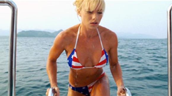 Top 5 American Flag Bikini Scenes Cameron Diaz Jaime Pressly Erica Durance Holly Madison 1283