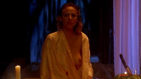 Virginia Madsen Naked in The Hot Spot. Left Breast, body double, breasts. 173539