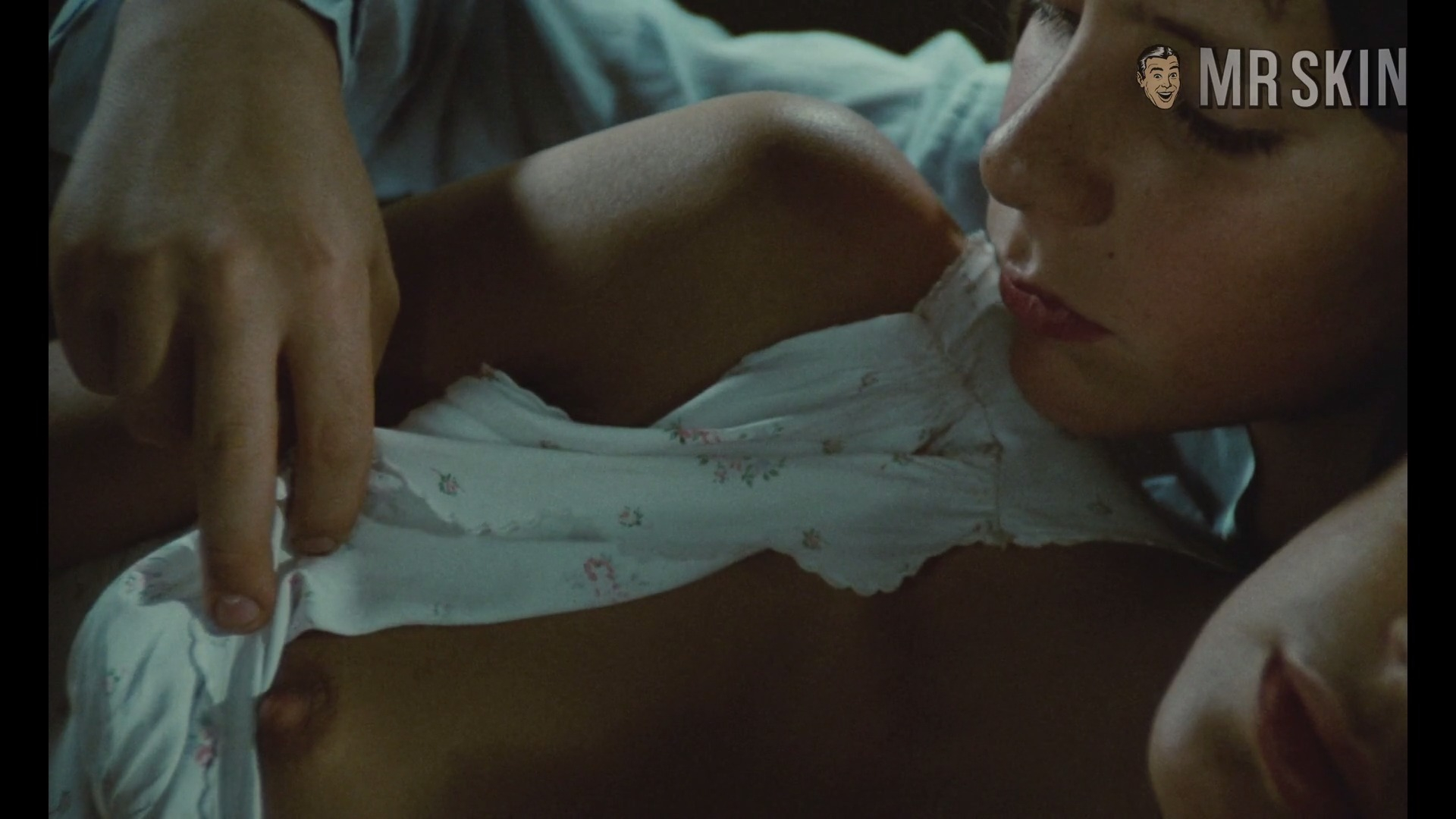 Carole Laure Naked as Solange. Right Breast, breasts, bush. 184521