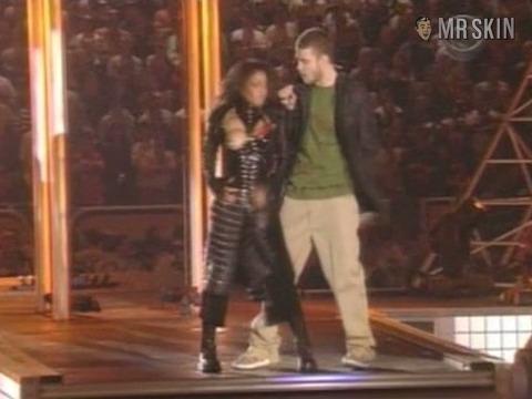 Janet Jackson Naked in Super Bowl 2004 Halftime Ceremonies. Sexy, Right Nipslip, breasts. 210211