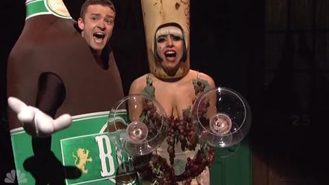 Lady Gaga Nude in Saturday Night Live. Right Nipslip, bikini, breasts. 225124