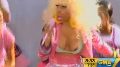 Nicki Minaj Nude in Good Morning America. Left Nipslip, breasts. 226006