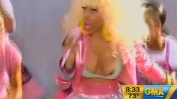 Nicki Minaj in Good Morning America (1975-2011) Left Nipslip Breasts Left Nipslip 226006